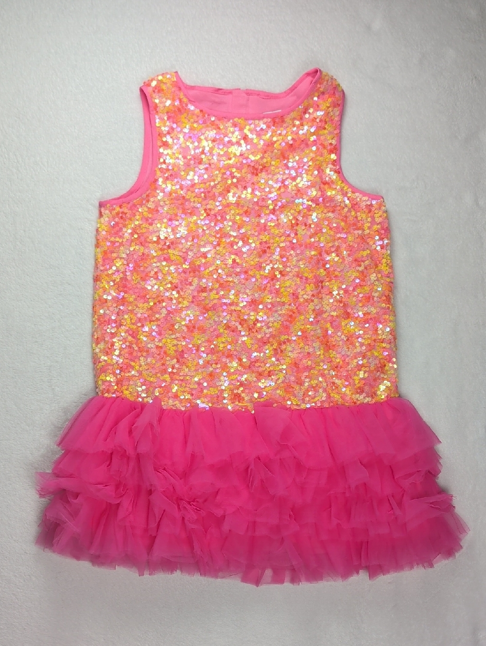 Angel's Face Girls' Charleston Sequin Tulle Pink Dress 10/11 UK